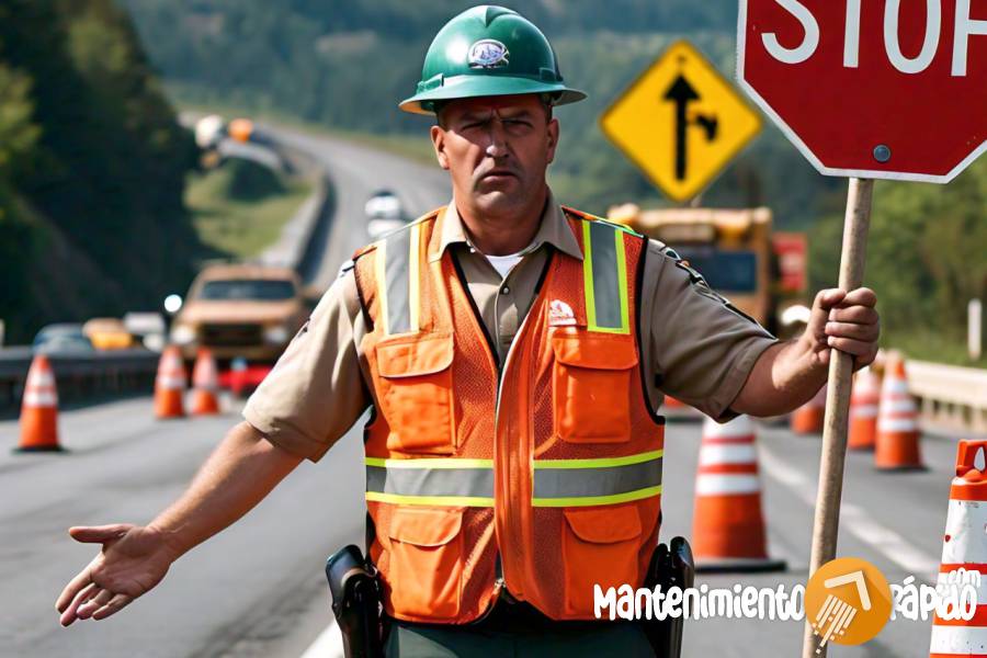 1132-MANTENIMIENTORAPIDO-IMAGEN- Características de la Zona de Obras donde están Trabajando los Bandereros de Seguridad Vial - 03