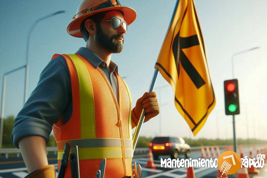 1132-MANTENIMIENTORAPIDO-IMAGEN- Uso de la Paleta y Bandera de Emergencia para el Banderero Vial - 03